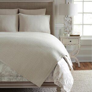 SFERRA Cream/tan Bissa Blanket Cover